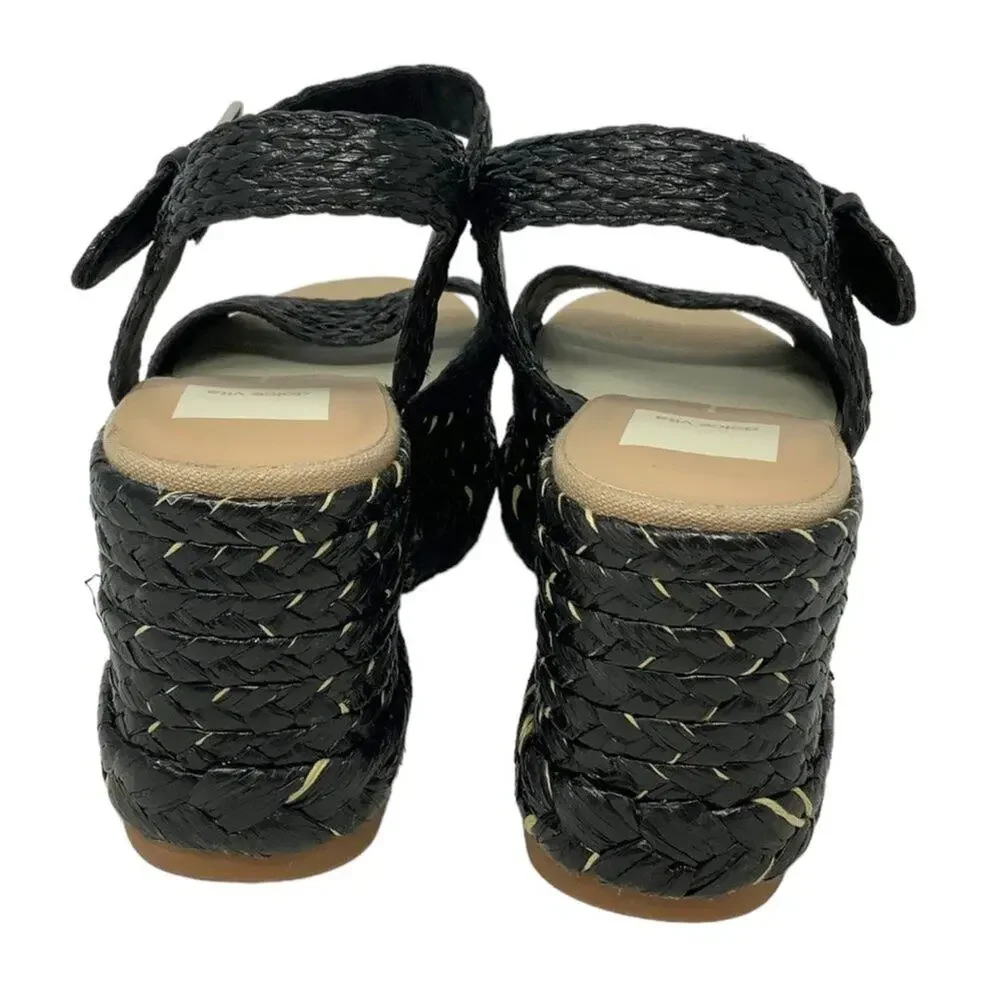 Dolce Vita Tiago Raffia Platform Sandal Size 7 NWT $130 MSRP